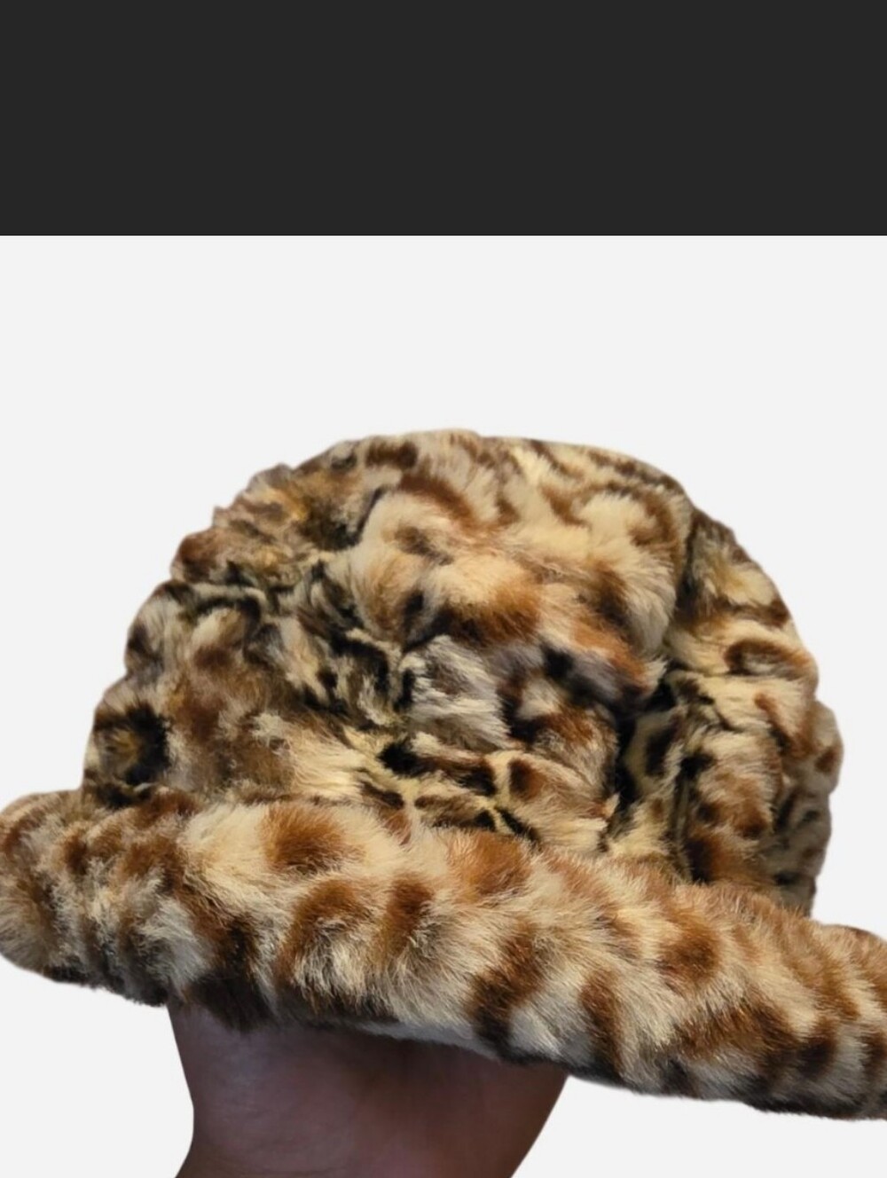 Parkhurst Vintage Faux Fur Leopard Bucket Hat